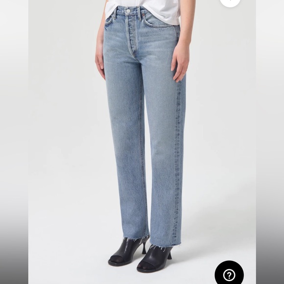 Agolde Denim - Agolde Lana Midrise Straight in Sway with raw hem. Some alterations. See photos